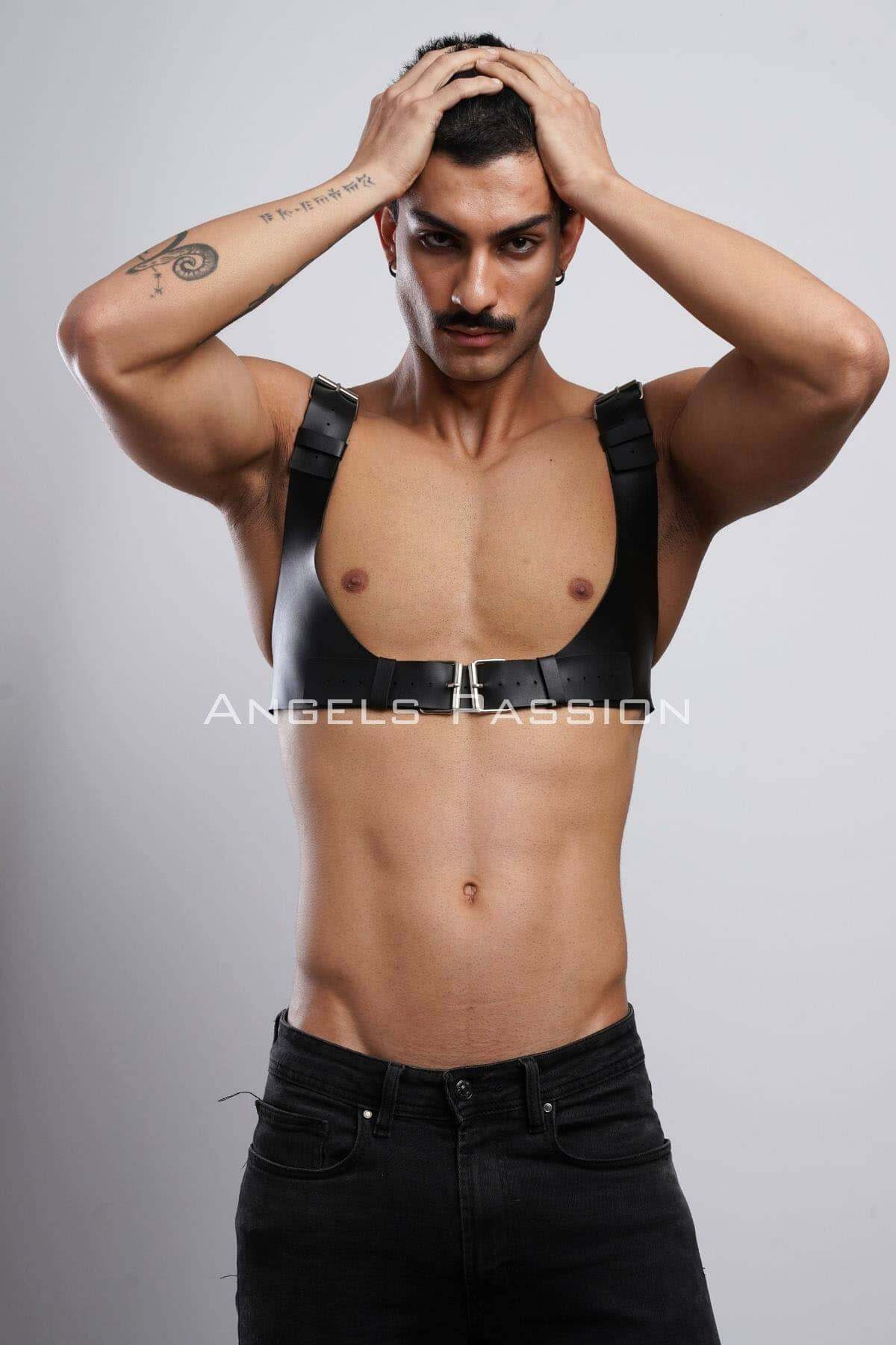 Stylish Leather Versatile Accessory for Event and Festival Wear - Perfect Gift for Trendy Men