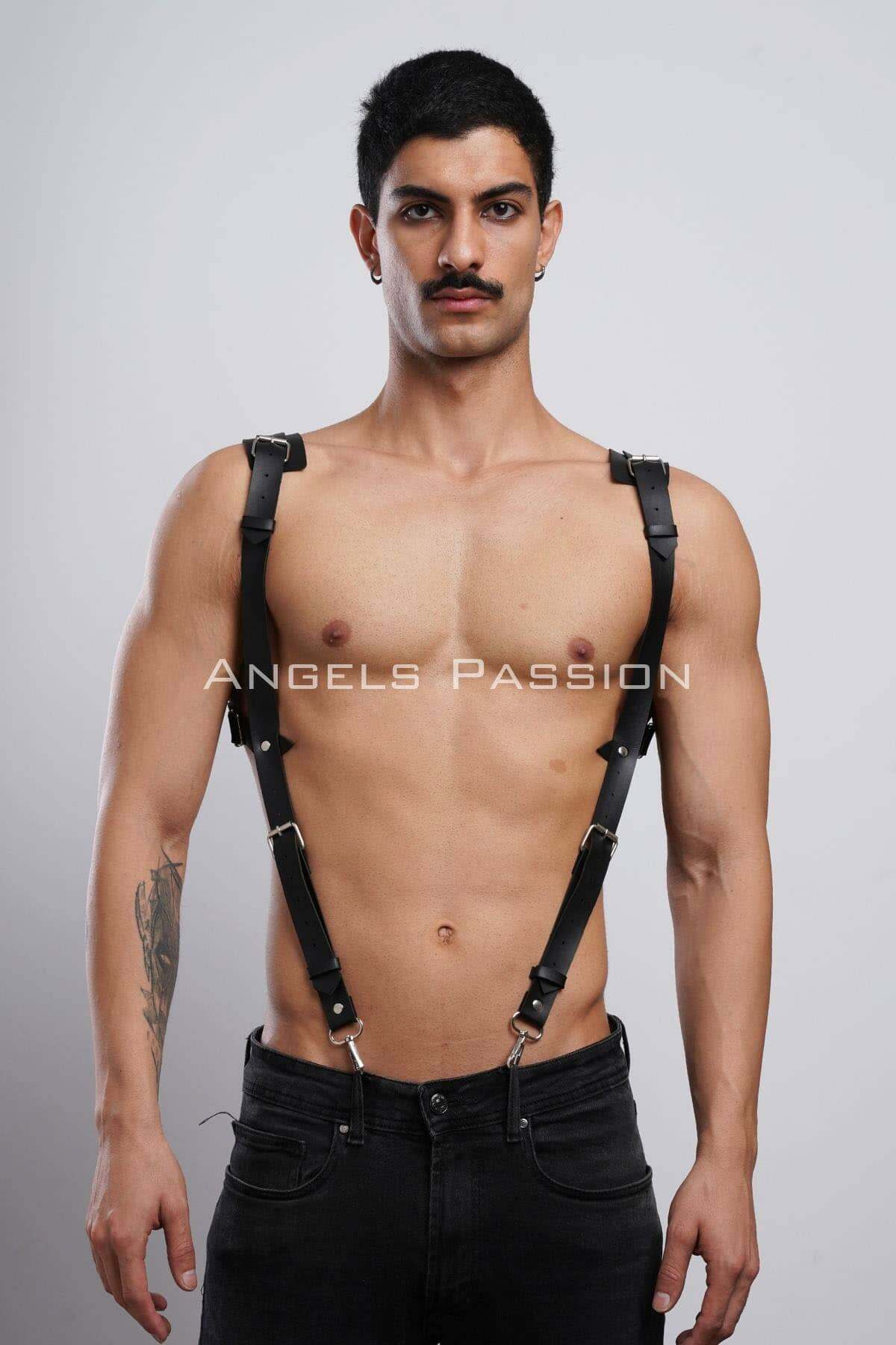 Leather Suspender Harness Adjustable Festival and Partywear Accessory, Unique Gift