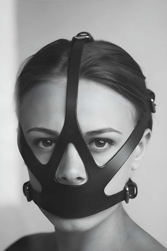 Sexy Leather Mouth Mask – Eye-Catching Cosplay Accessory for Masquerade Parties and Events, Ideal Gift