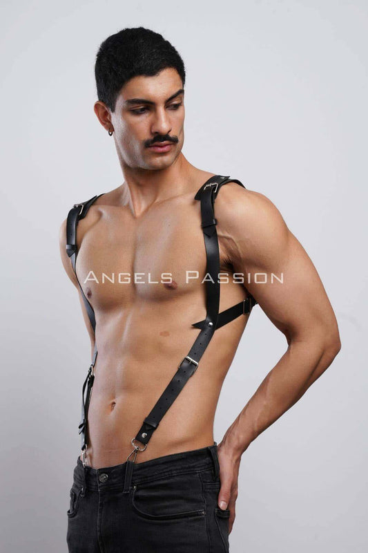 Leather Suspender Harness  Adjustable Festival and Partywear Accessory, Unique Gift