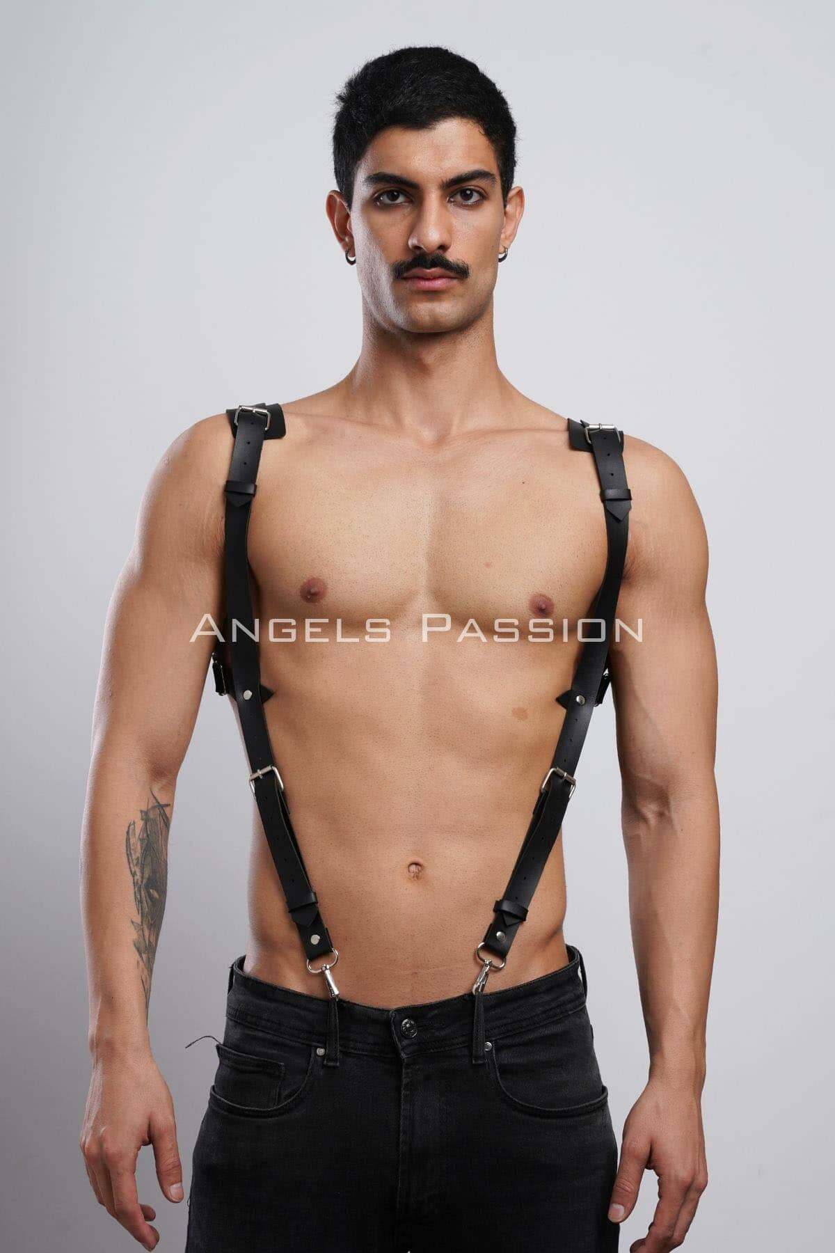 Leather Suspender Harness  Adjustable Festival and Partywear Accessory, Unique Gift