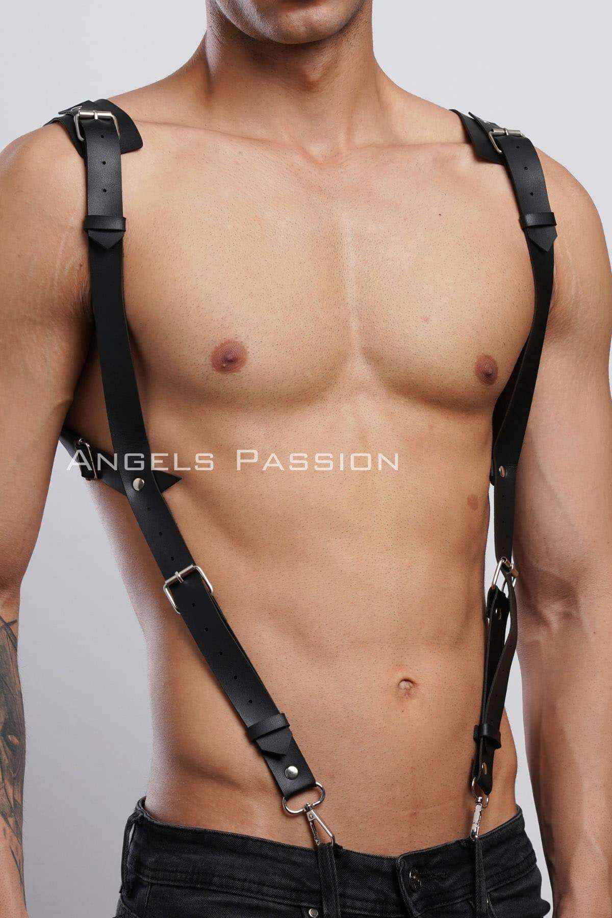 Leather Suspender Harness  Adjustable Festival and Partywear Accessory, Unique Gift