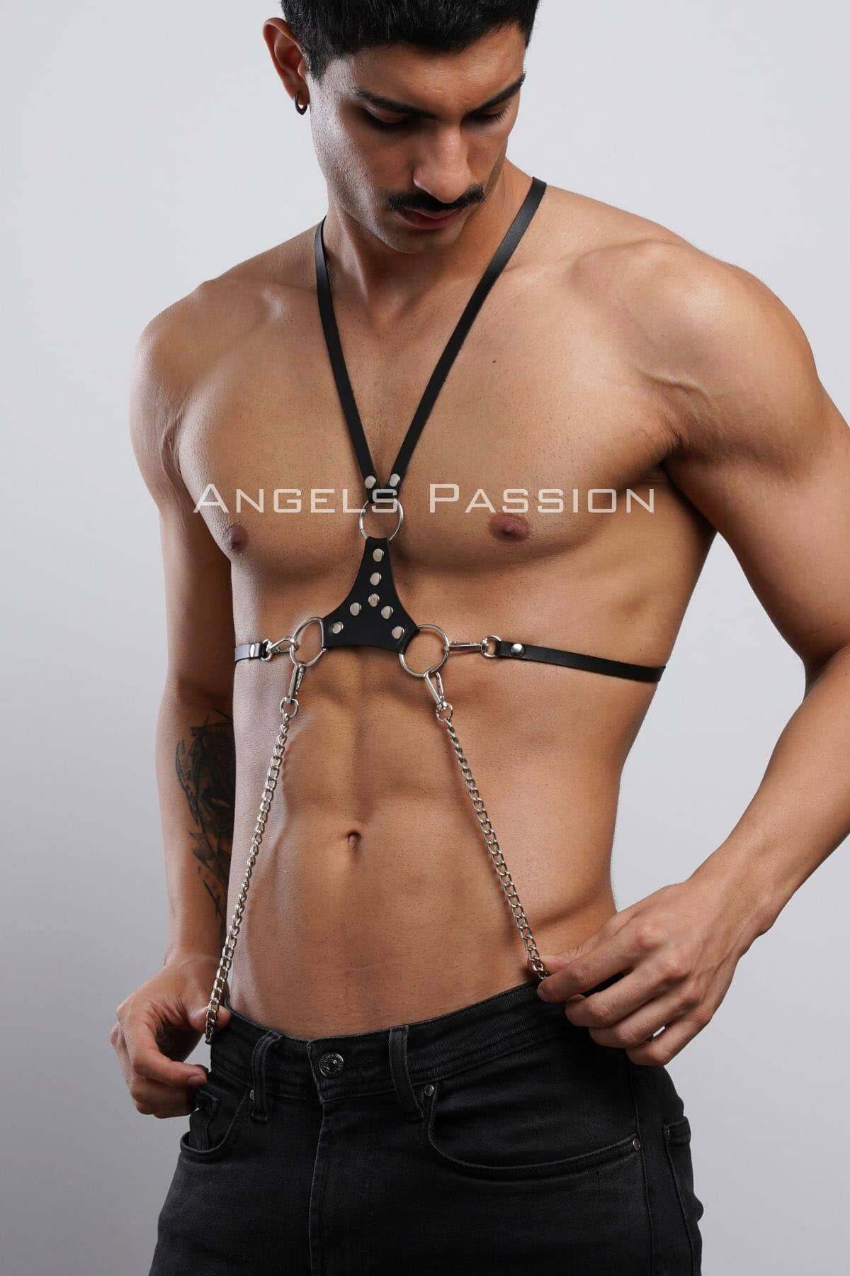 Shoulder Harness - Sexy Leather Harness for Roleplay & Underwear - Great Gift for Festivals or LGBTQ+ Events