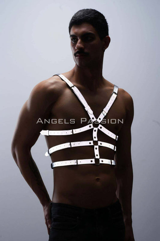 Reflective Chest Harness with Glow-in-the-Dark Trendy Clothing Gear & Clubwear Perfect for Gifting